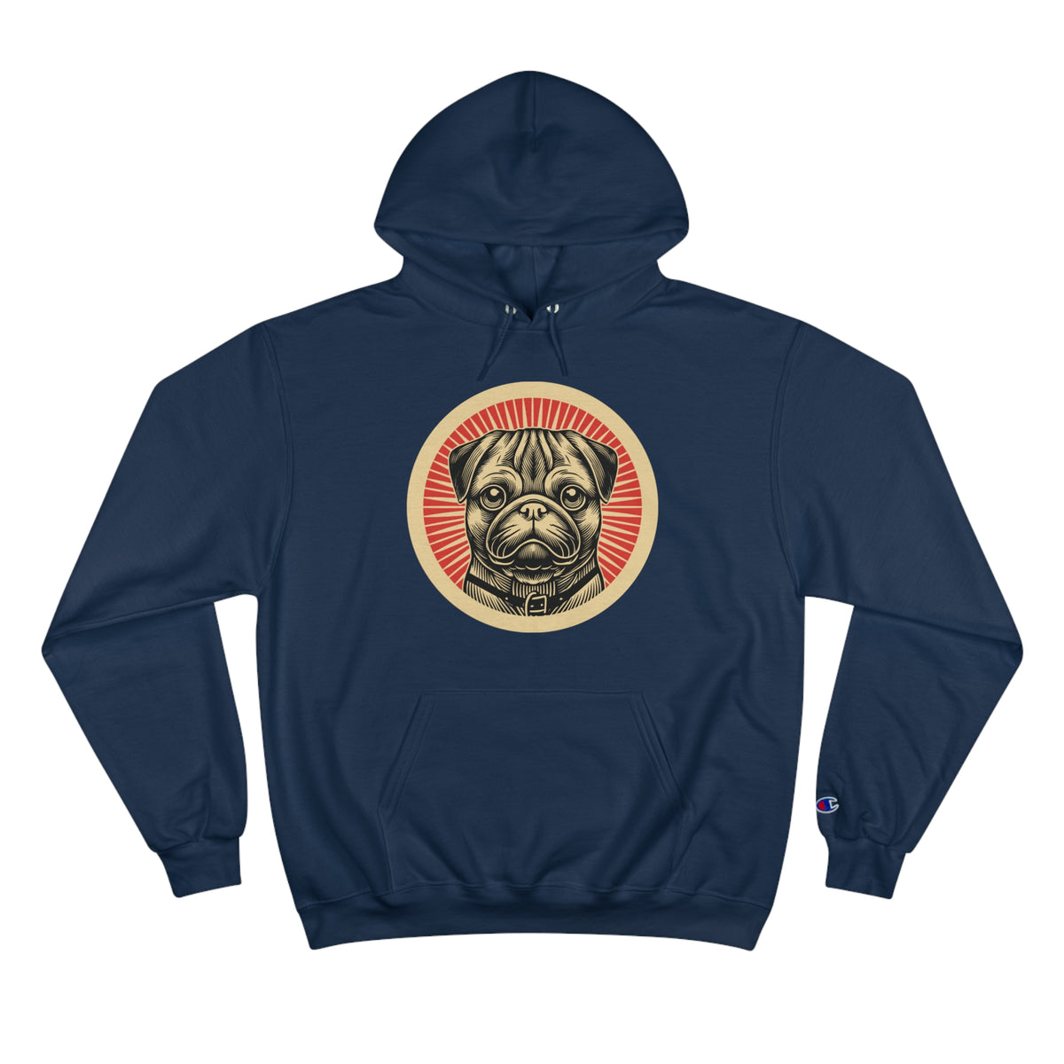 Pug Champion Hoodie — Navy