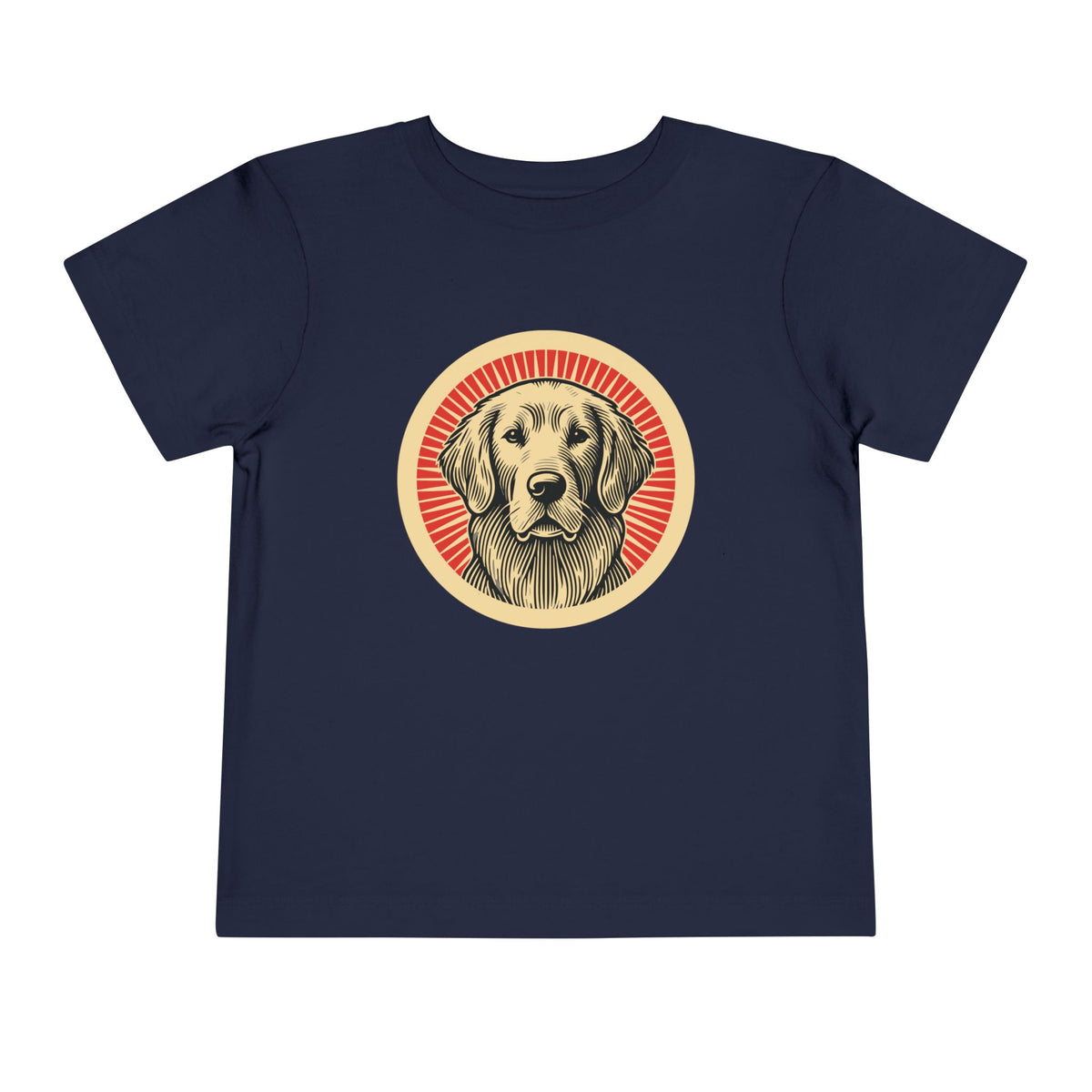 Golden Retriever Toddler Tee — Navy