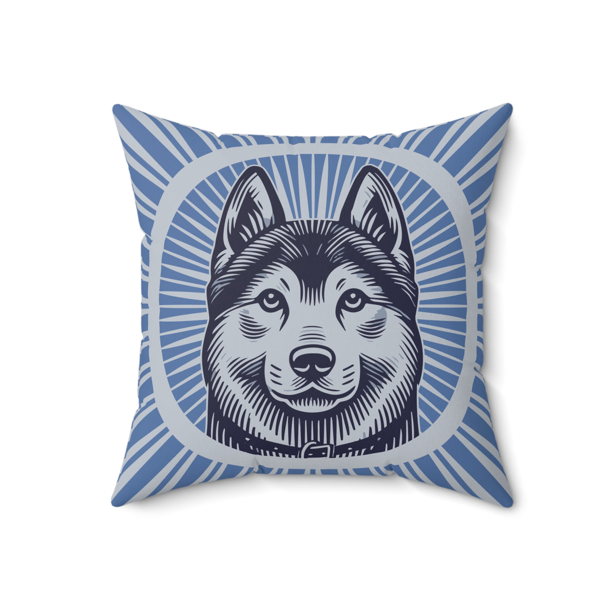 Norwegian Elkhound Pillow — 18" × 18"