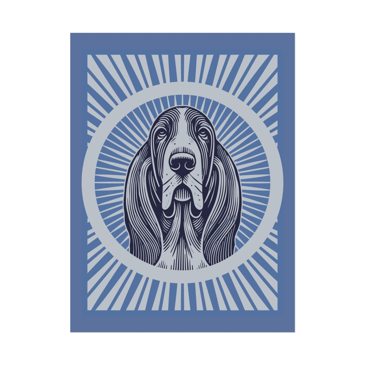 Basset Hound Art Print — 18″ x 24″ (Vertical)