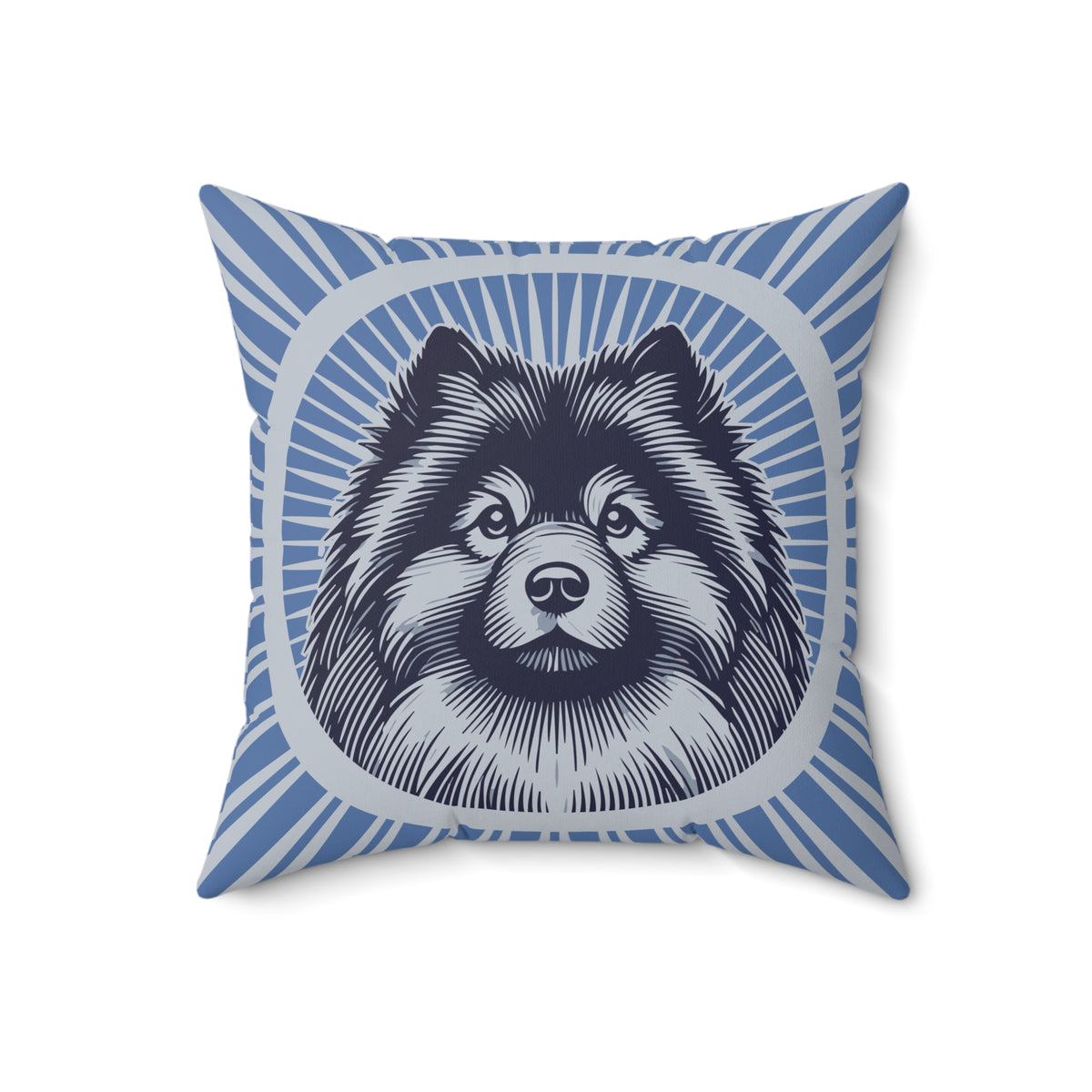 Keeshond Pillow — 18" × 18"