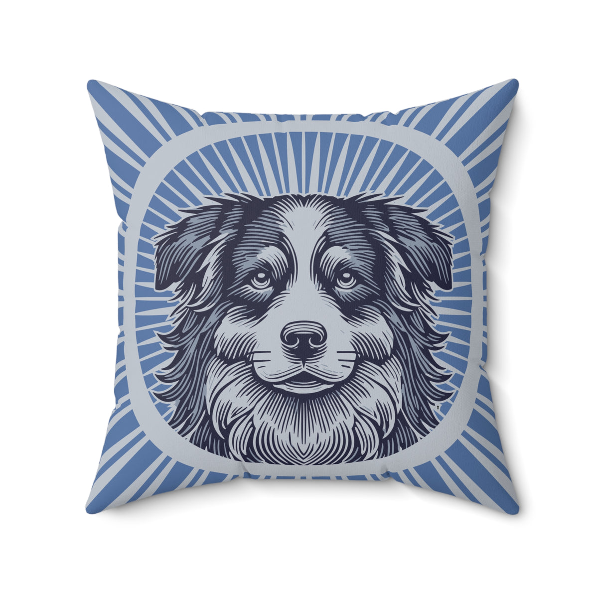 Border Collie Pillow — 20" × 20"
