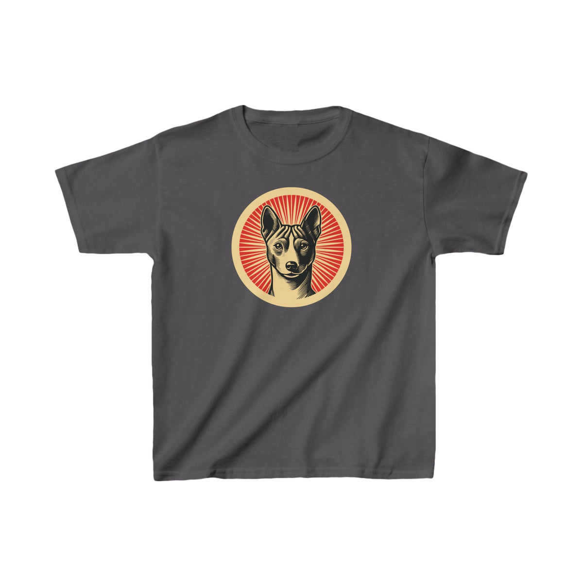 Basenji Kids Tee — Charcoal