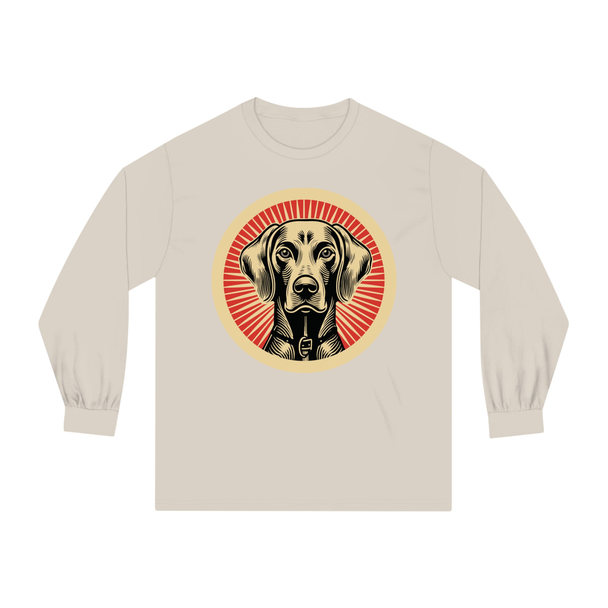 Weimaraner Long Sleeve Tee — Sand