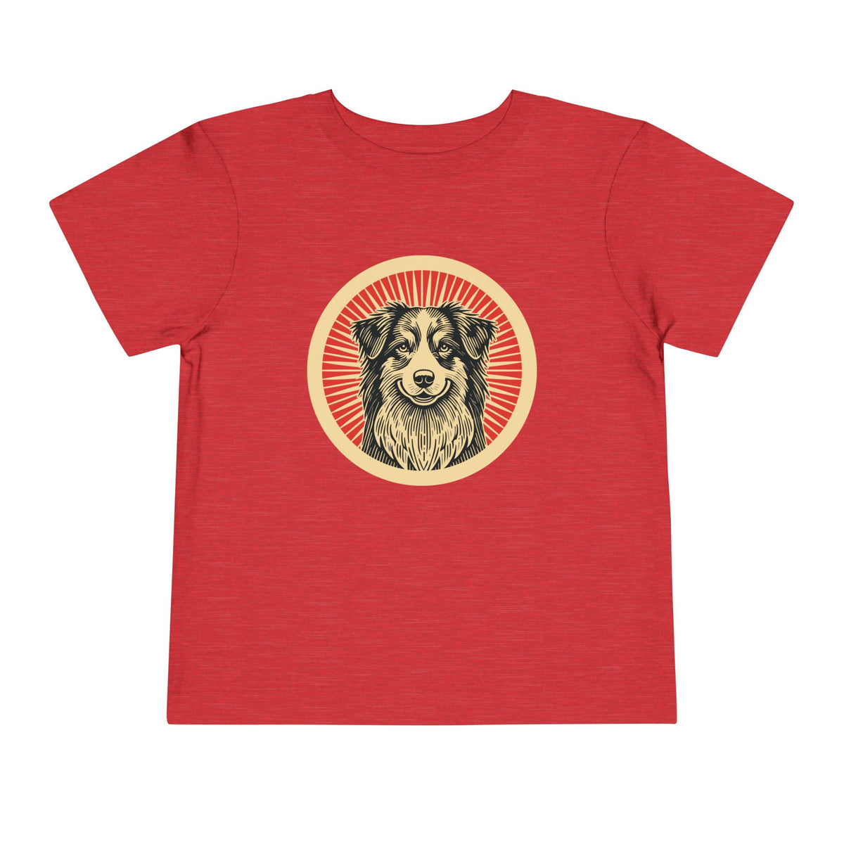 Australian Shepherd Toddler Tee — Heather Red