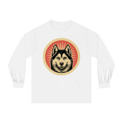 Siberian Husky Long Sleeve Tee for Adults