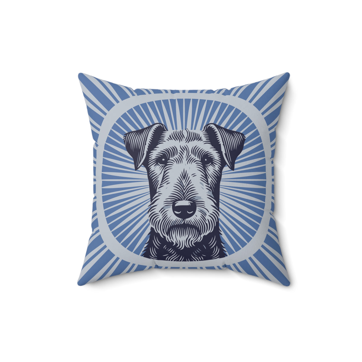 Airedale Terrier Pillow — 16" × 16"
