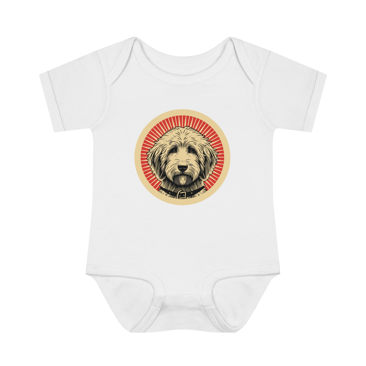Goldendoodle Baby Bodysuit — White
