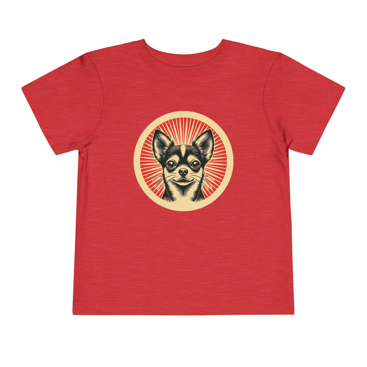 Chihuahua Toddler Tee — Heather Red