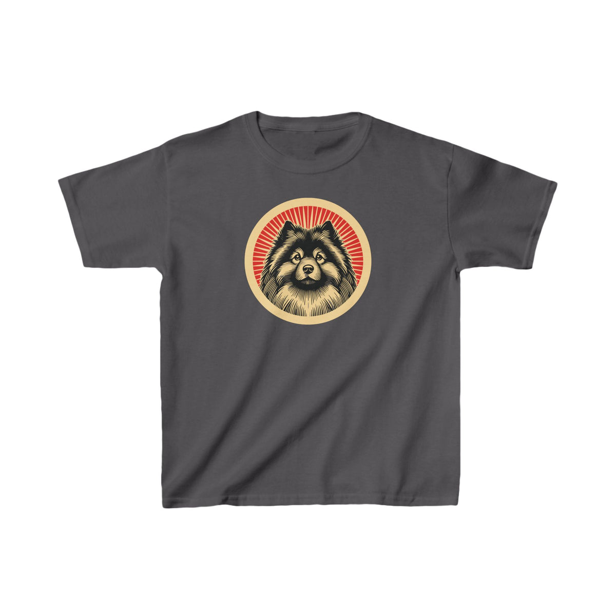Keeshond Kids Tee — Charcoal