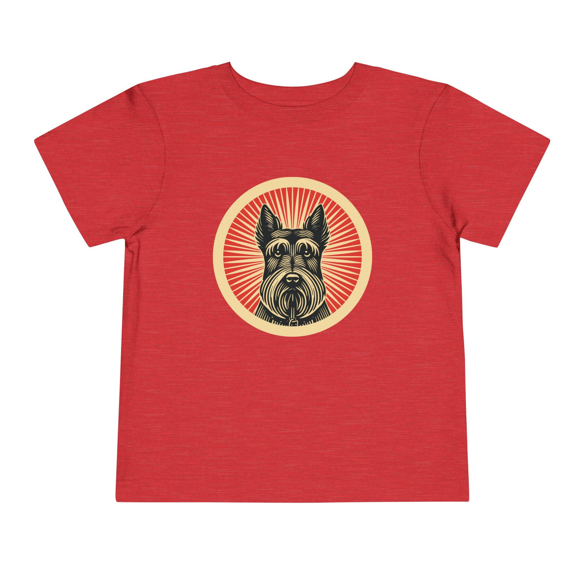 Scottish Terrier Toddler Tee — Heather Red