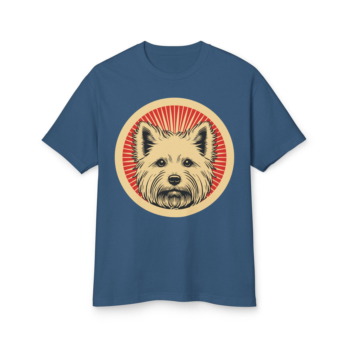 West Highland White Terrier Heavyweight Tee — Faded Navy