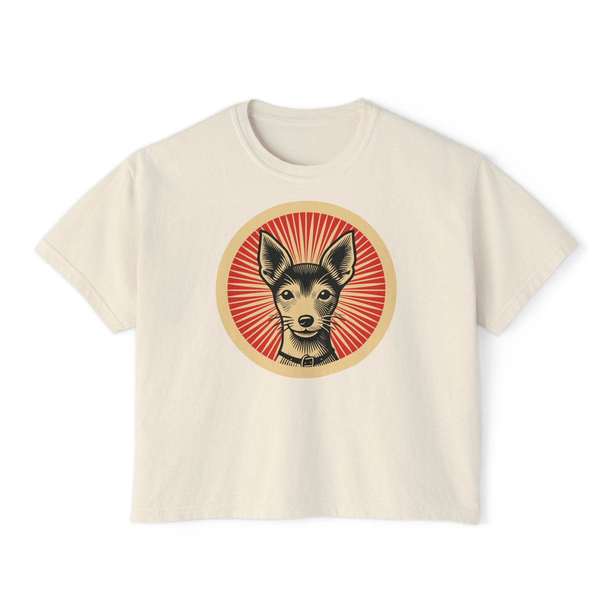Toy Fox Terrier Boxy Tee — Ivory