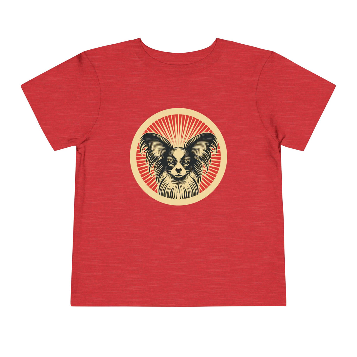 Papillon Toddler Tee — Heather Red