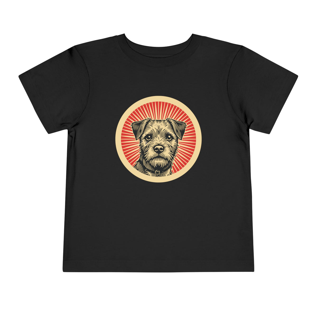 Border Terrier Toddler Tee — Black