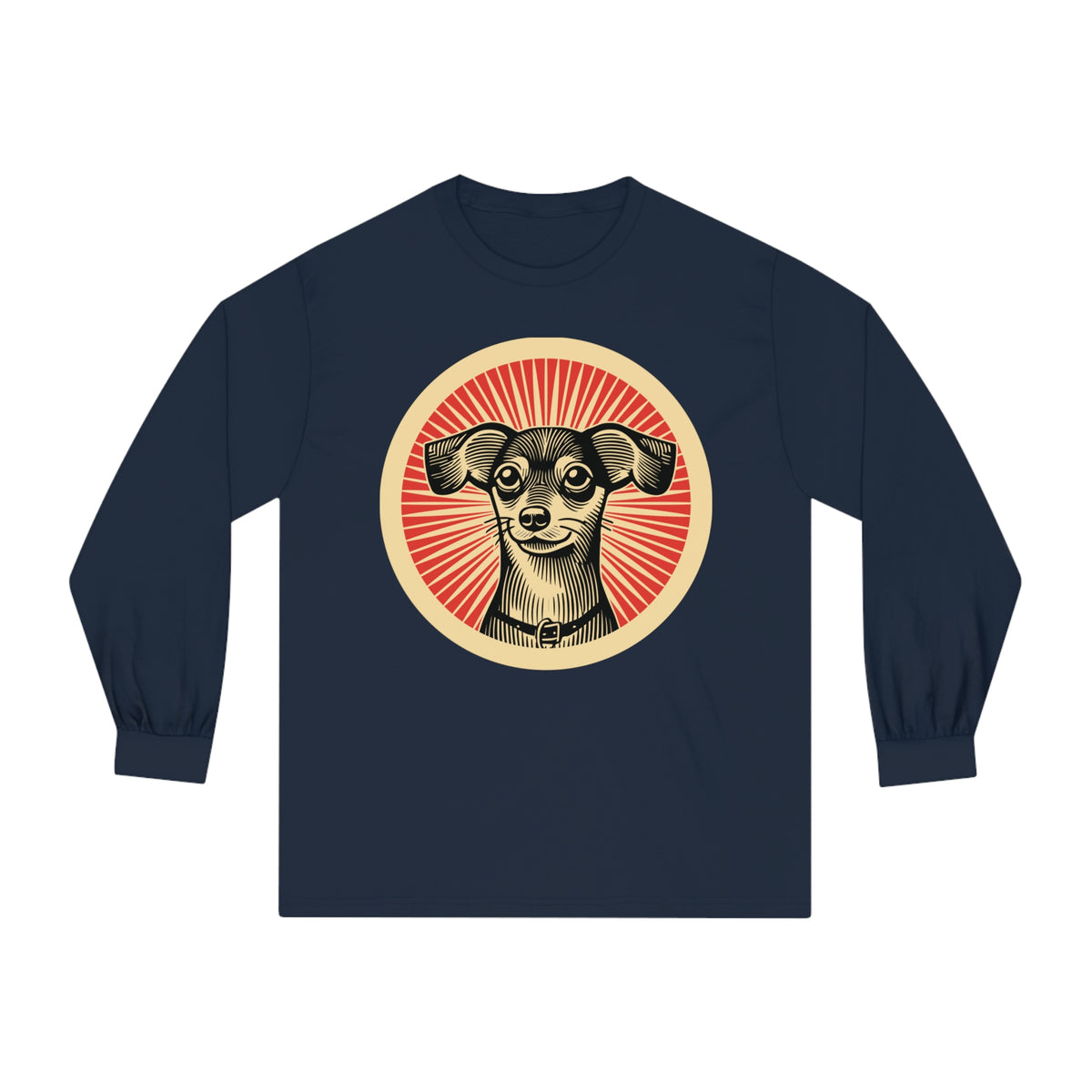 Chiweenie Long Sleeve Tee — Navy
