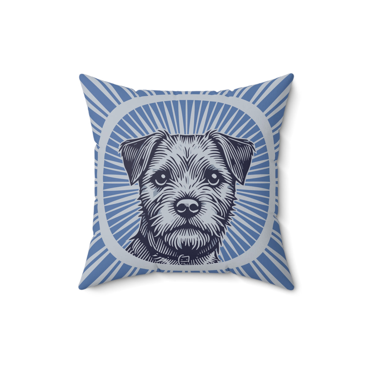 Border Terrier Pillow — 16" × 16"