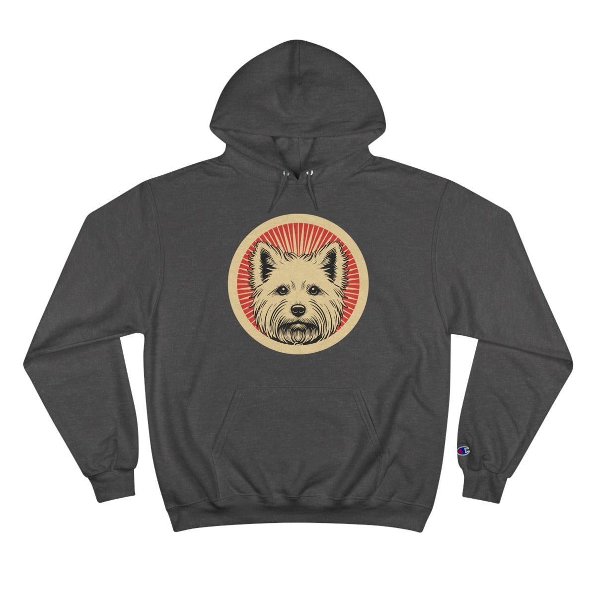 West Highland White Terrier Champion Hoodie — Charcoal Heather