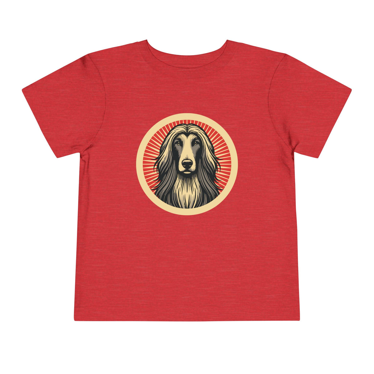 Afghan Hound Toddler Tee — Heather Red
