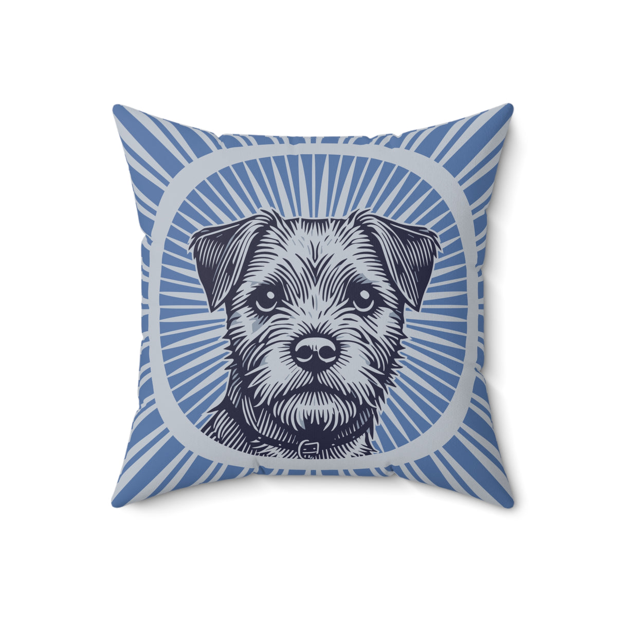 Border Terrier Pillow — 18" × 18"