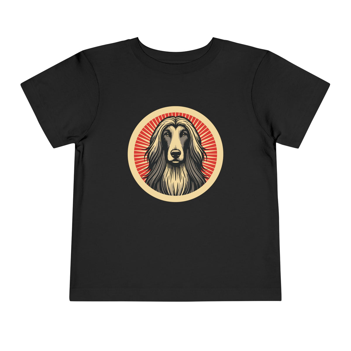 Afghan Hound Toddler Tee — Black