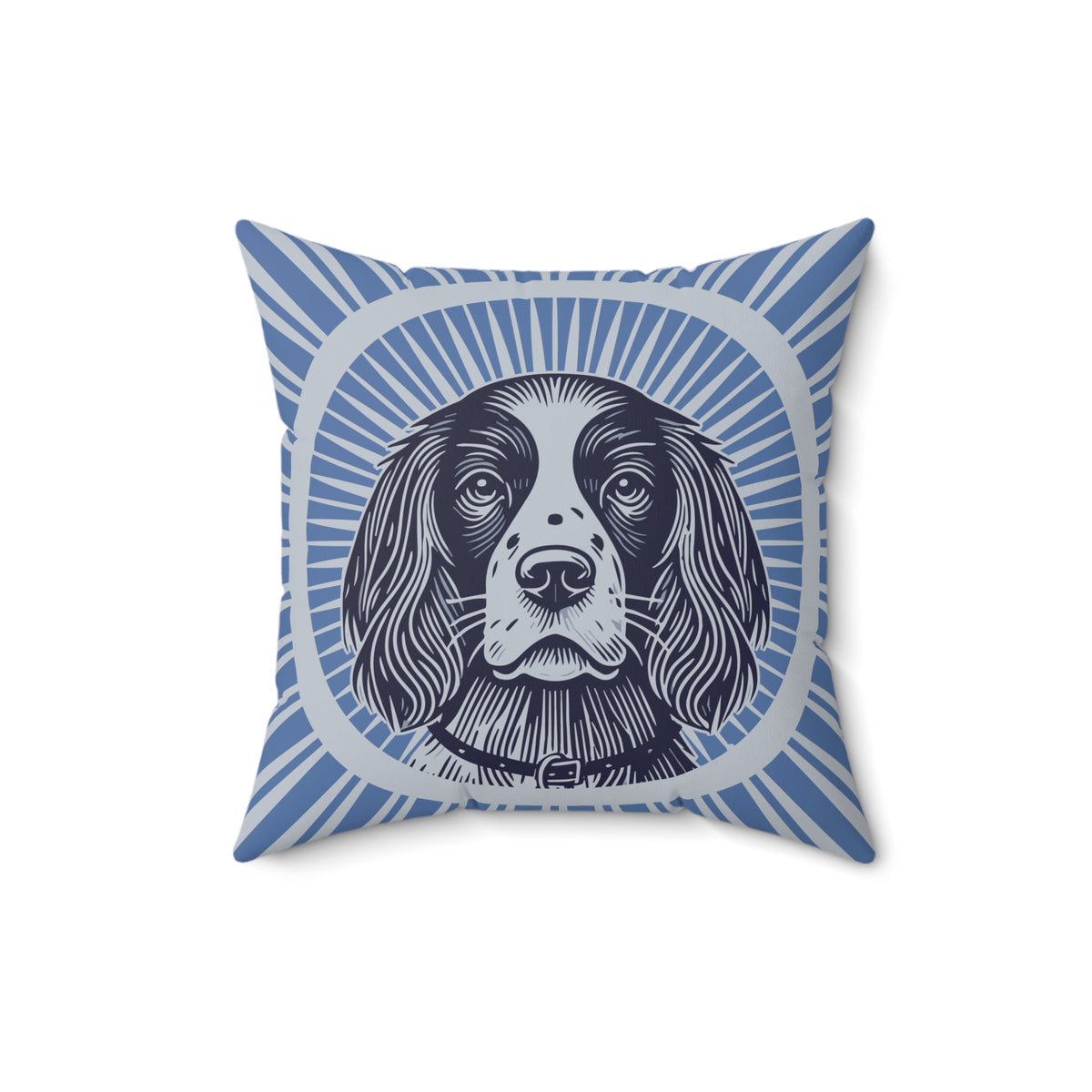 English Springer Spaniel Pillow — 16" × 16"