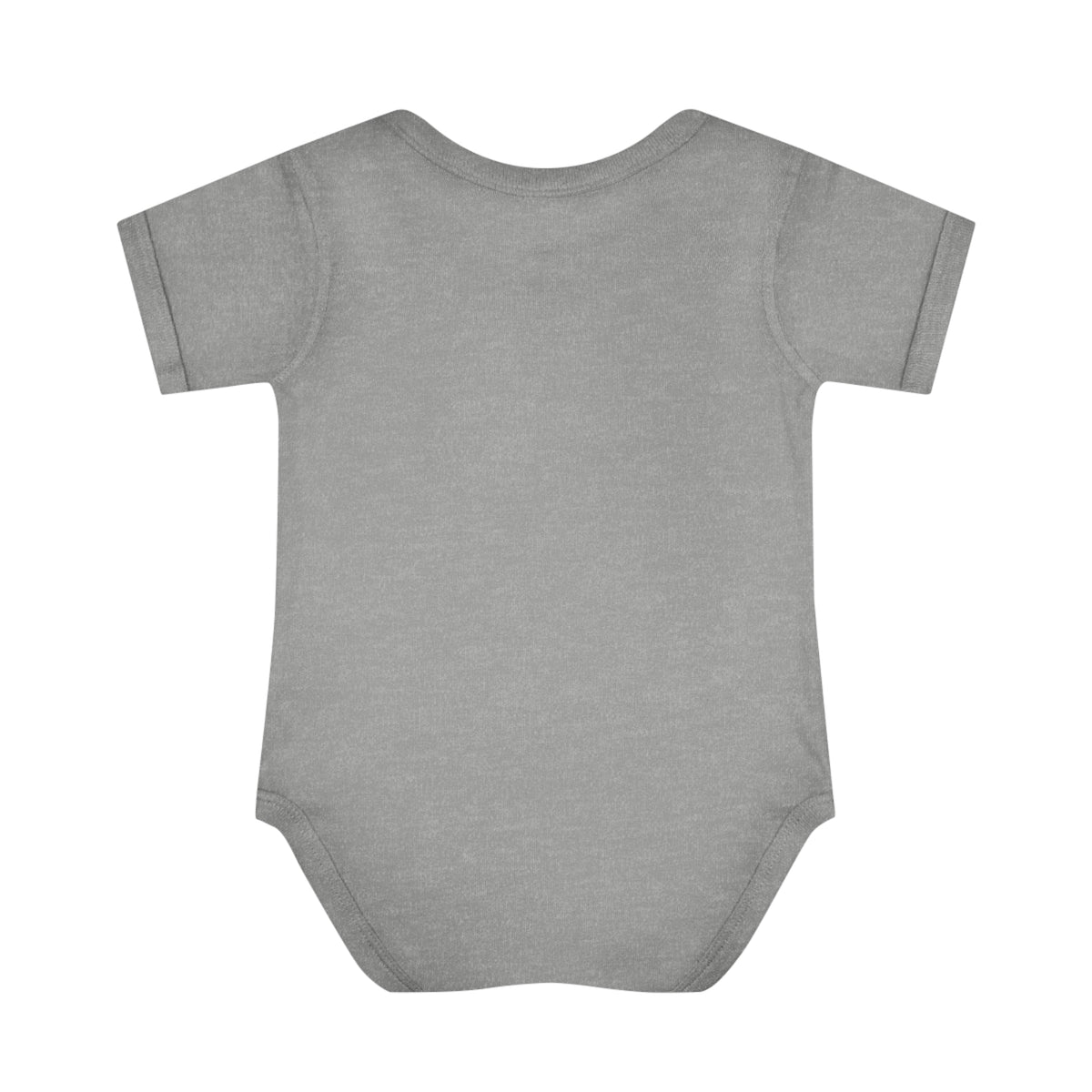 German Shepherd badge art in a ring of red rays on a baby bodysuit