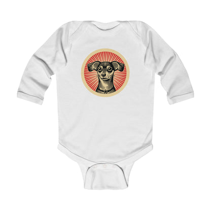 Chiweenie Long Sleeve Bodysuit for Infants
