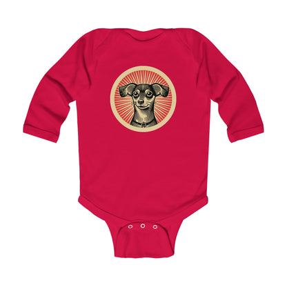 Chiweenie Long Sleeve Bodysuit for Infants