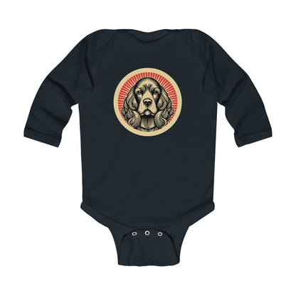 Cavalier King Charles Spaniel Long Sleeve Bodysuit for Infants