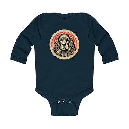 Cavalier King Charles Spaniel Long Sleeve Bodysuit for Infants