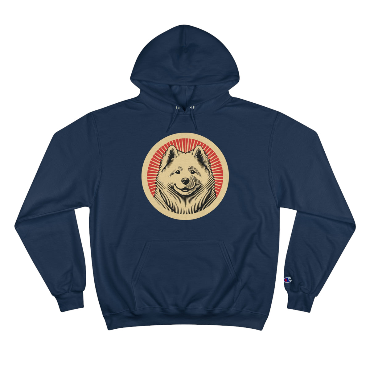 Samoyed Champion Hoodie — Navy