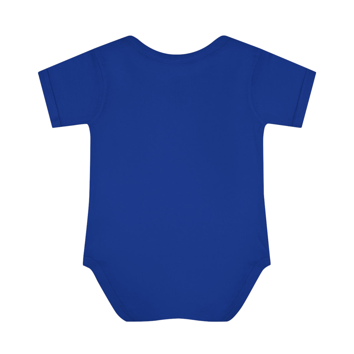 German Shepherd badge art in a ring of red rays on a baby bodysuit