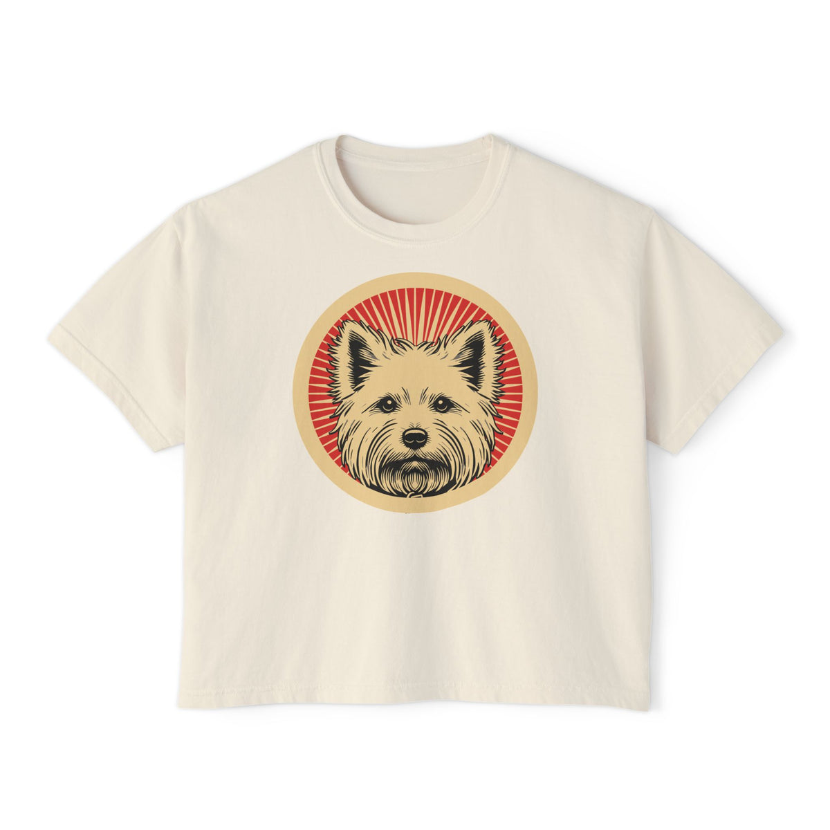 West Highland White Terrier Boxy Tee — Ivory