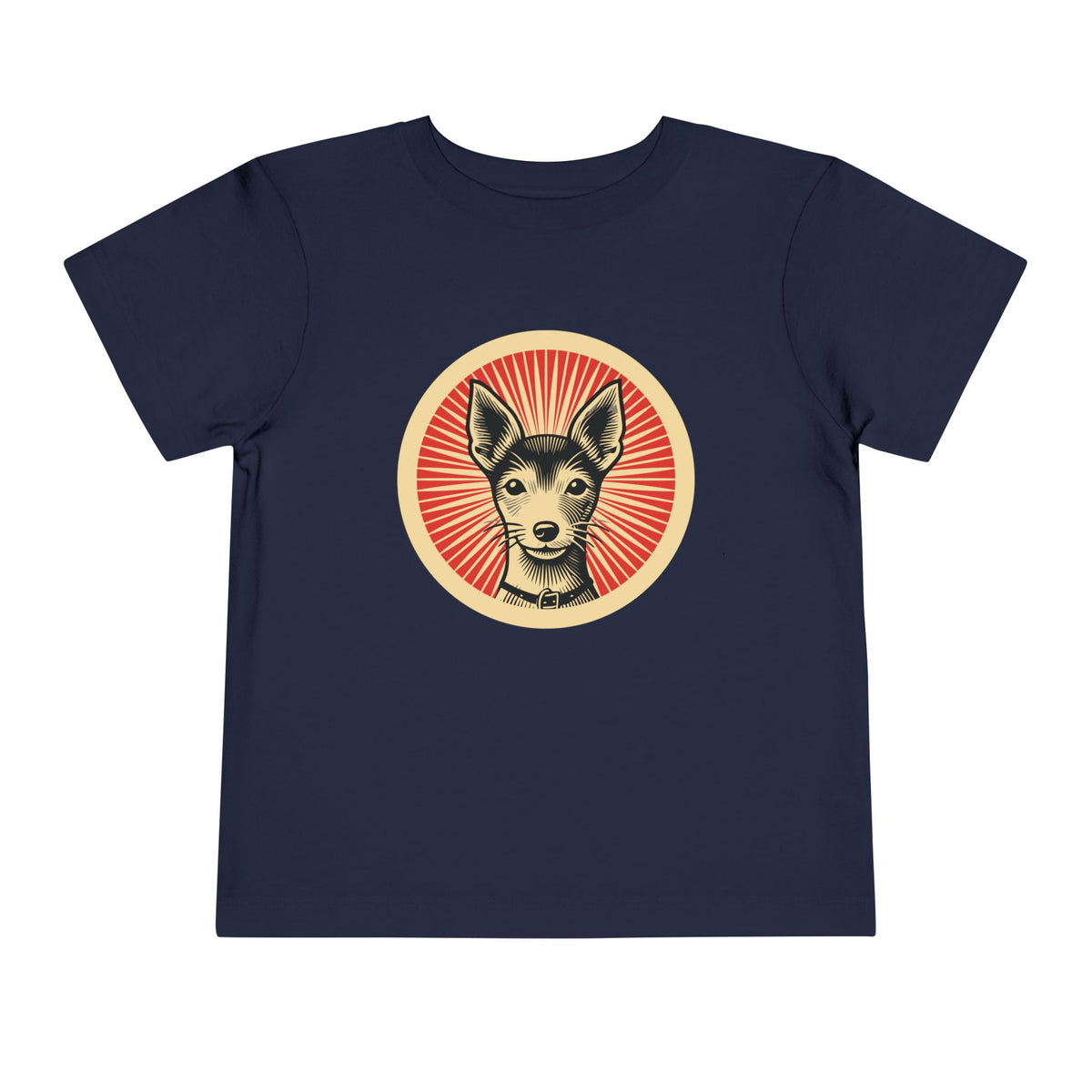 Toy Fox Terrier Toddler Tee — Navy