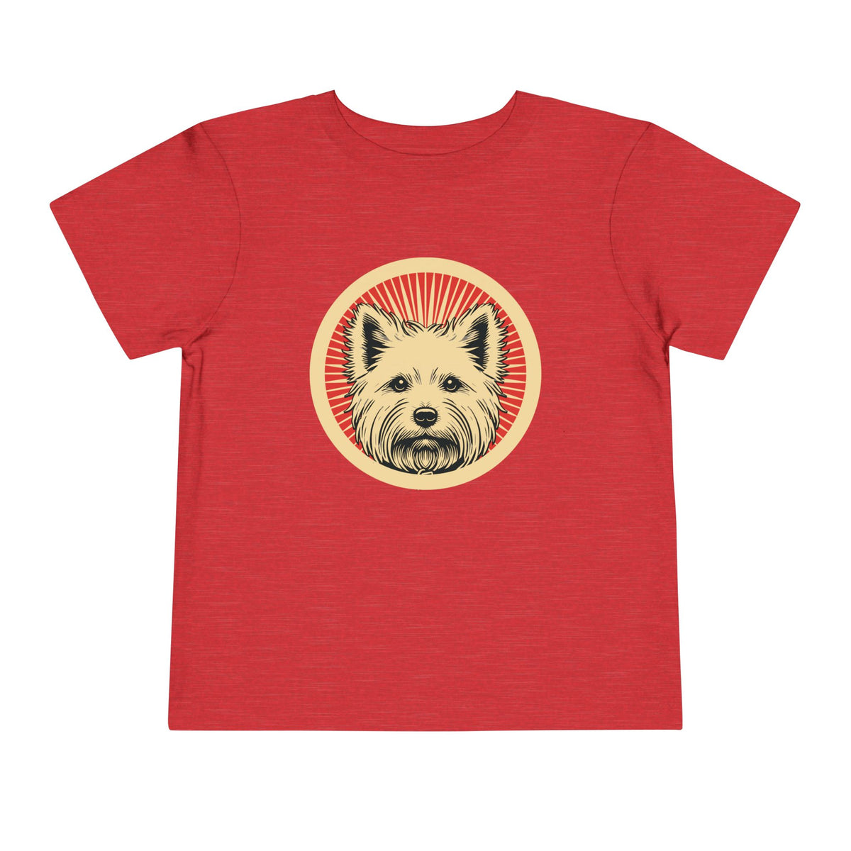 West Highland White Terrier Toddler Tee — Heather Red