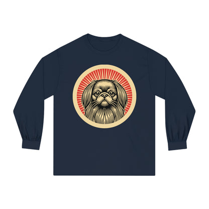 Pekingese Long Sleeve Tee for Adults