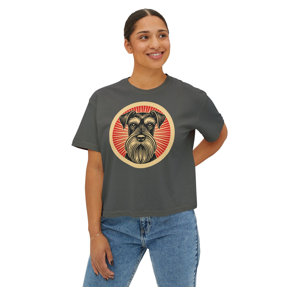 Standard Schnauzer Boxy Tee — view 9