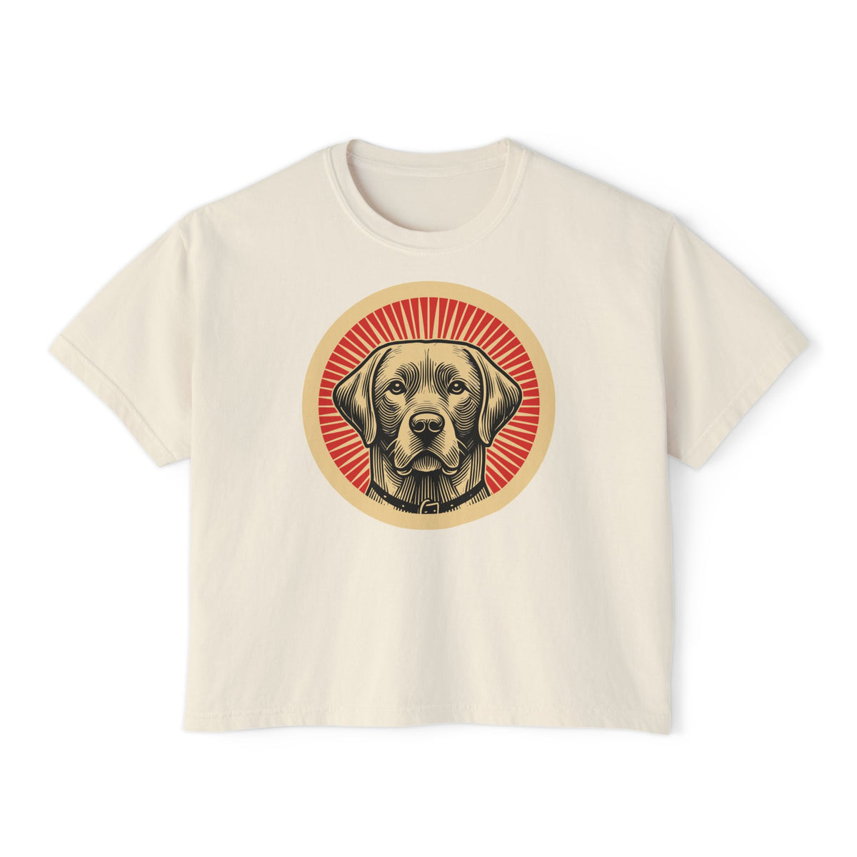 Labrador Retriever Boxy Tee — Ivory