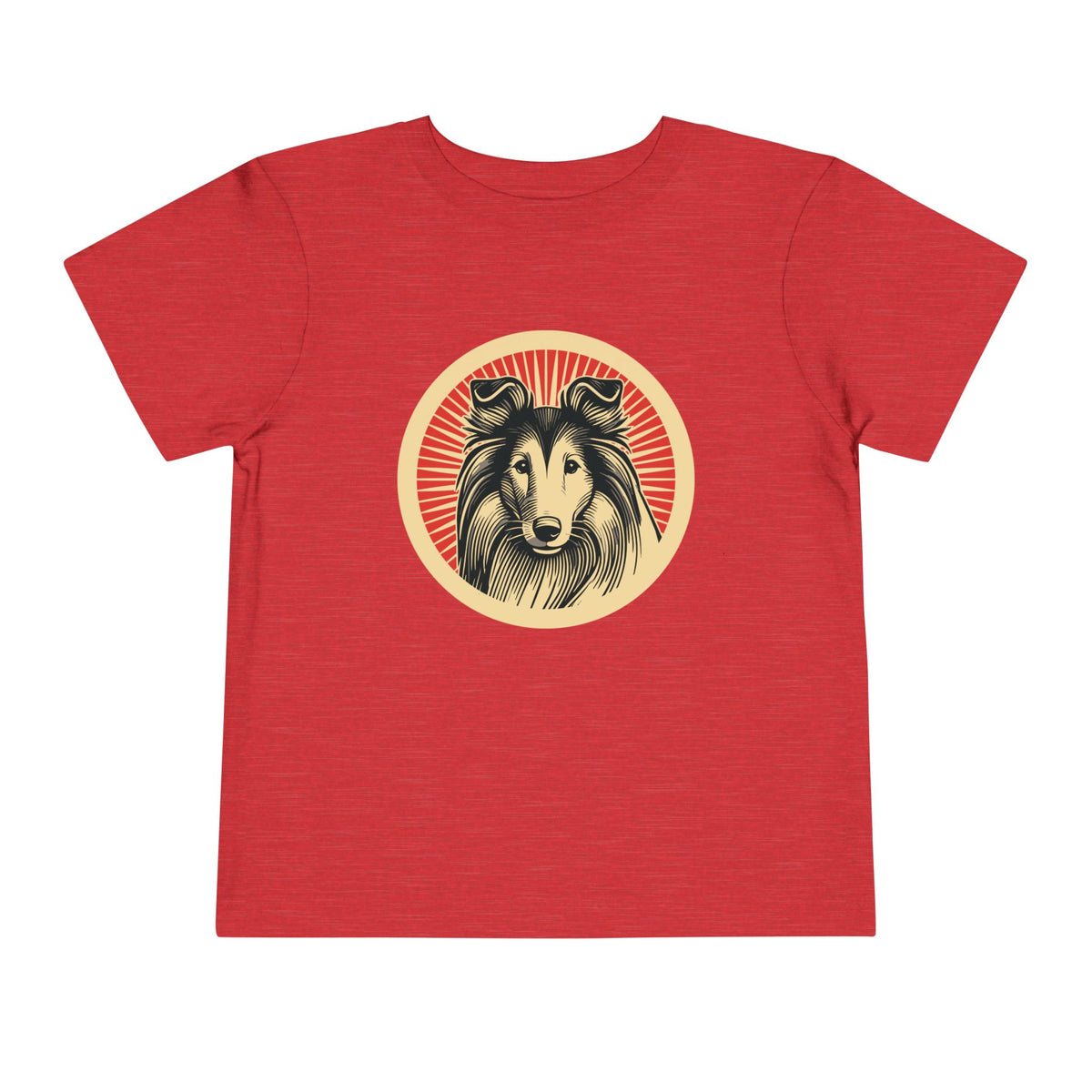 Collie Toddler Tee — Heather Red