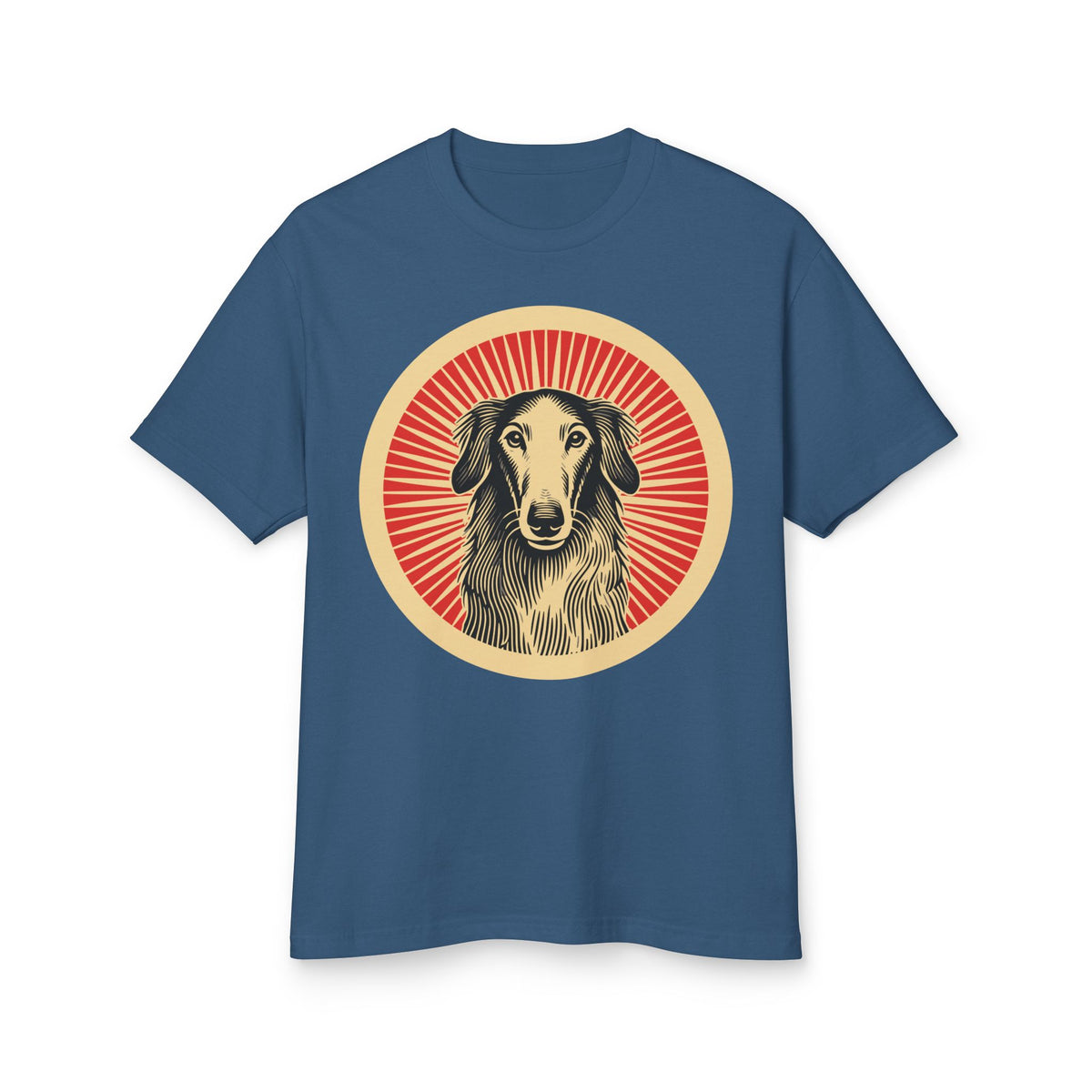 Borzoi Heavyweight Tee — Faded Navy