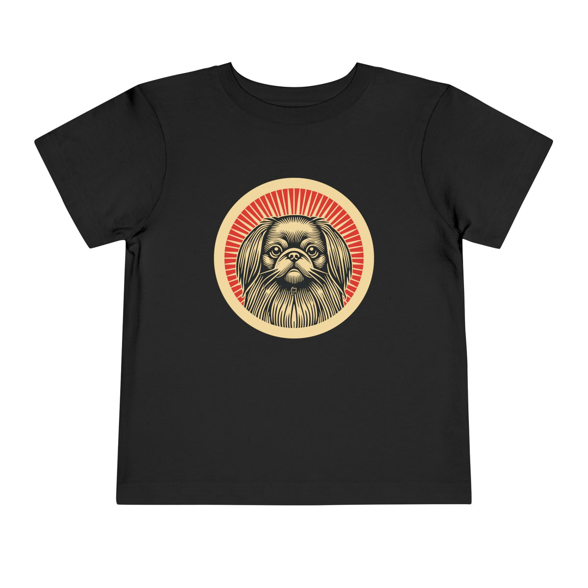 Pekingese Toddler Tee — Black
