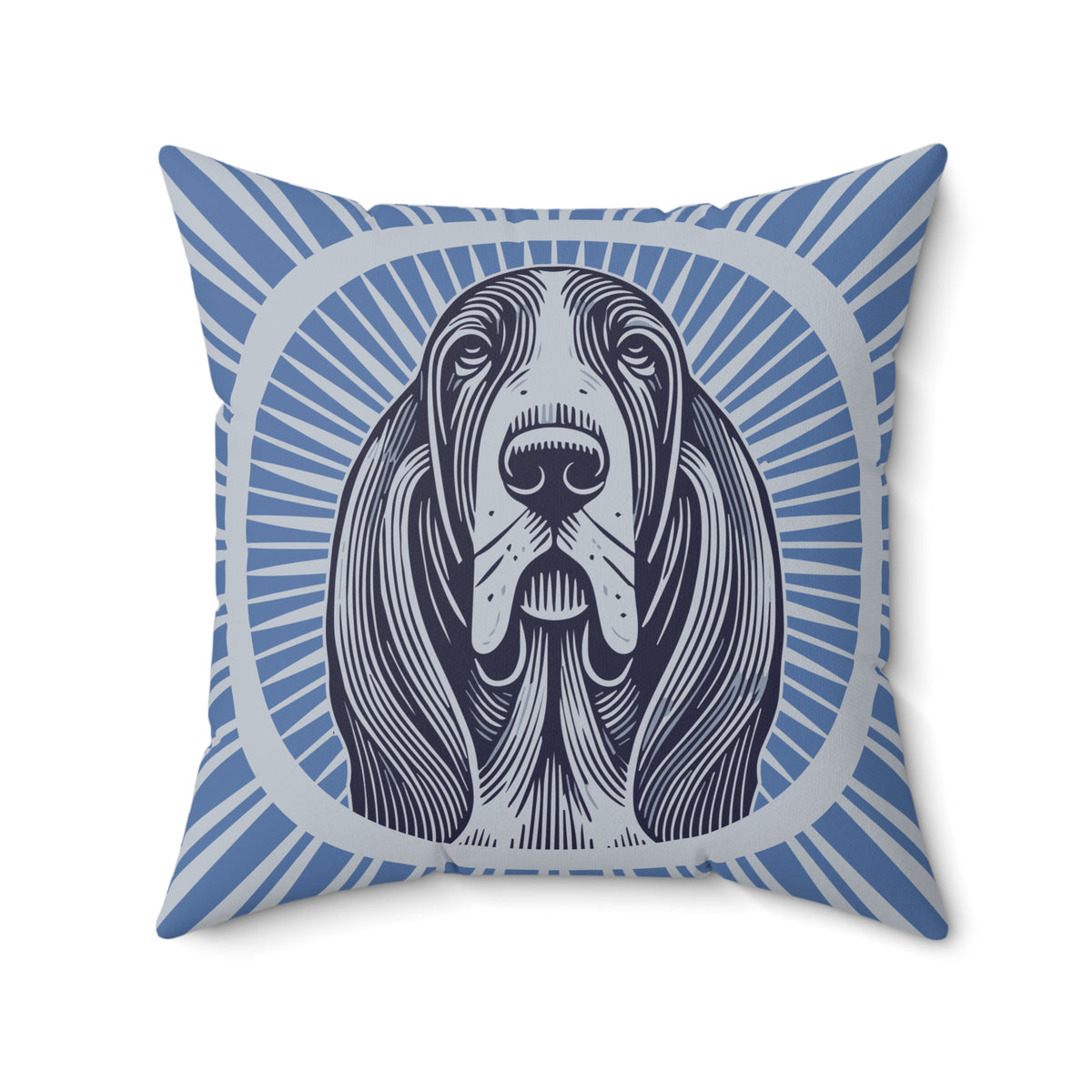 Basset Hound Pillow — 20" × 20"