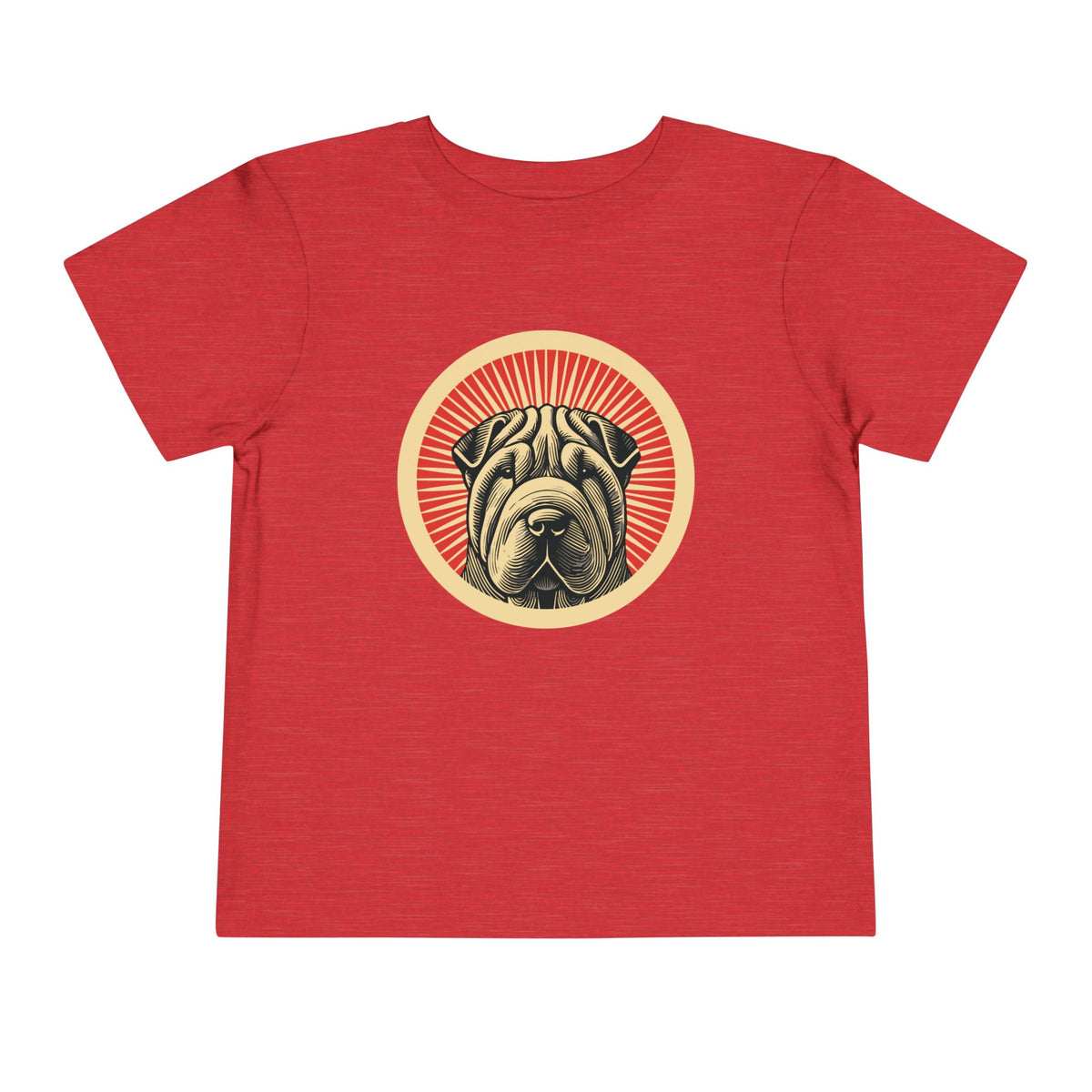 Chinese Shar-Pei Toddler Tee — Heather Red