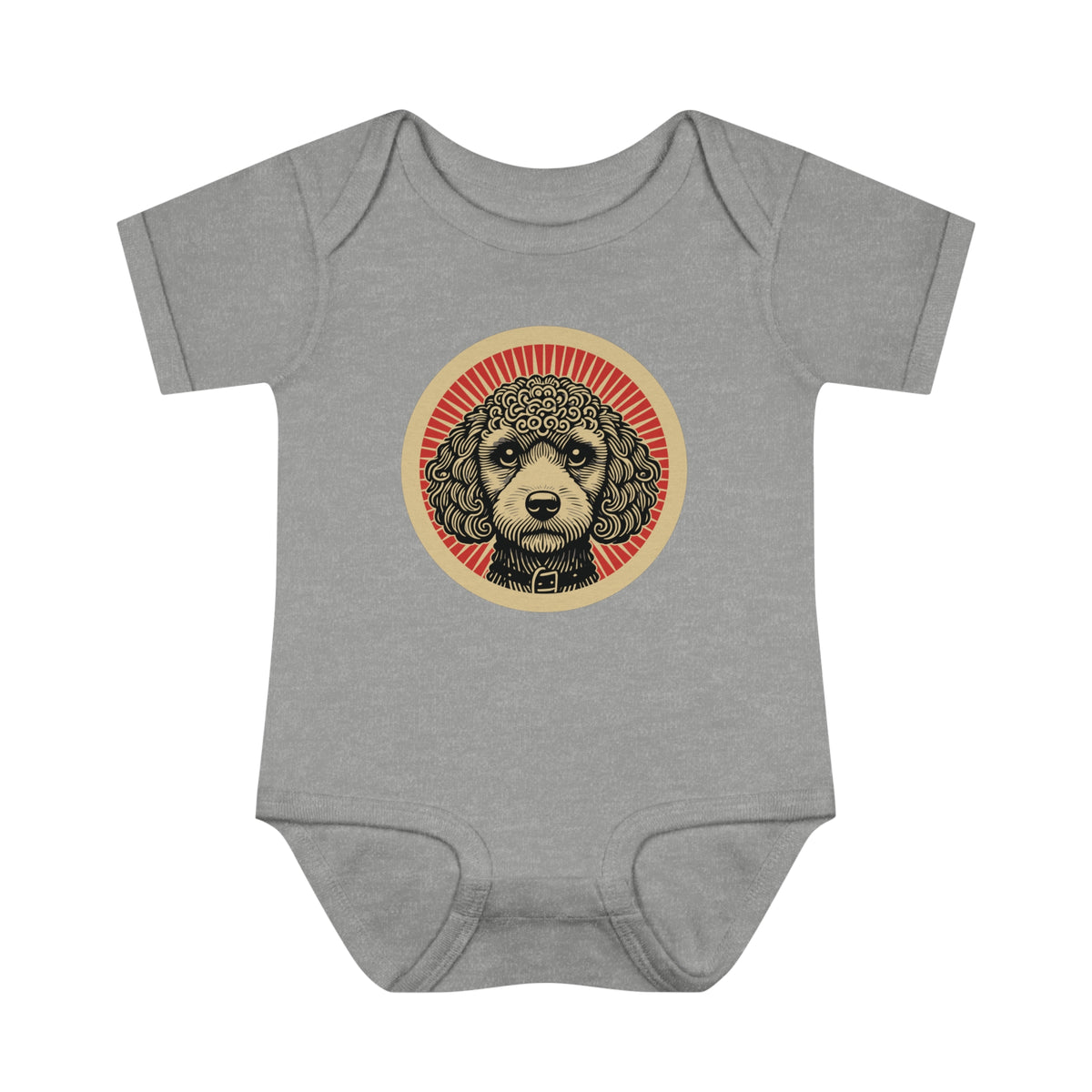 Cockapoo Baby Bodysuit — Heather