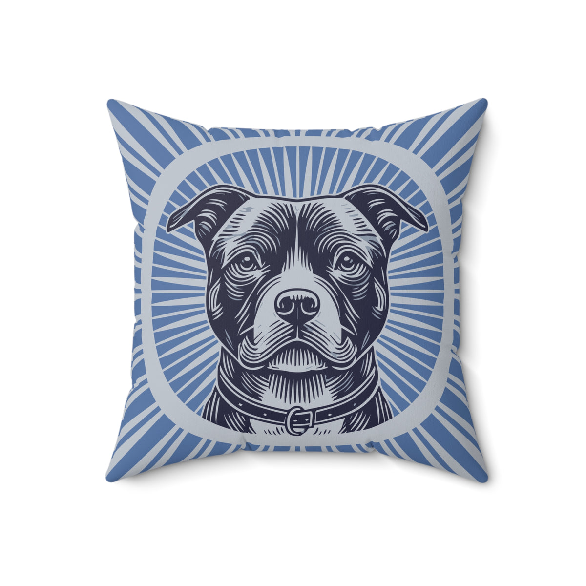 American Staffordshire Terrier Pillow — 18" × 18"