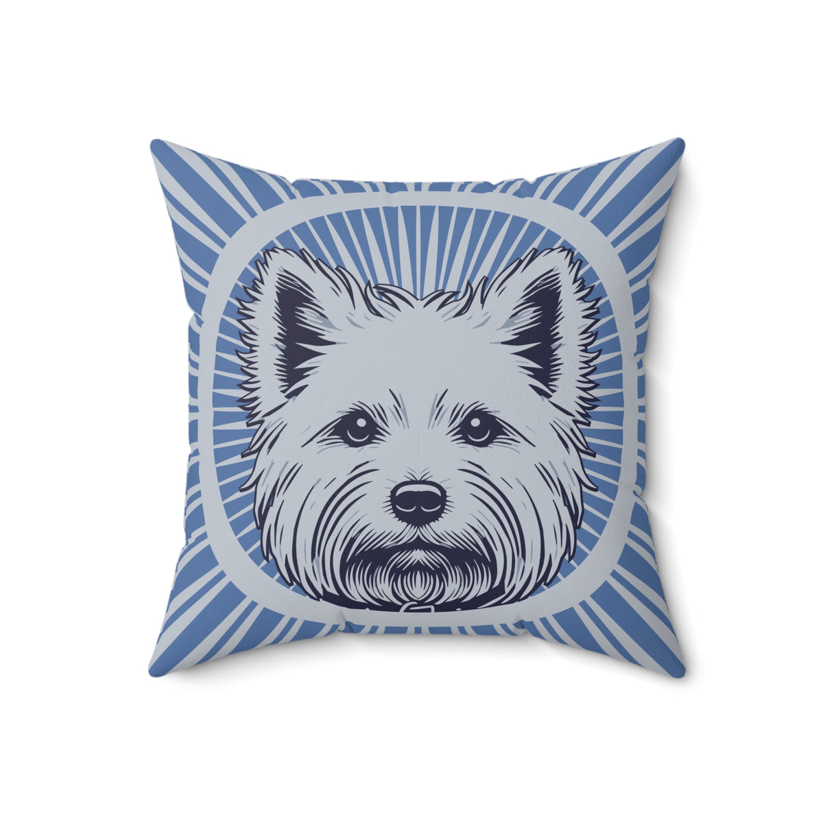 West Highland White Terrier Pillow — 18" × 18"