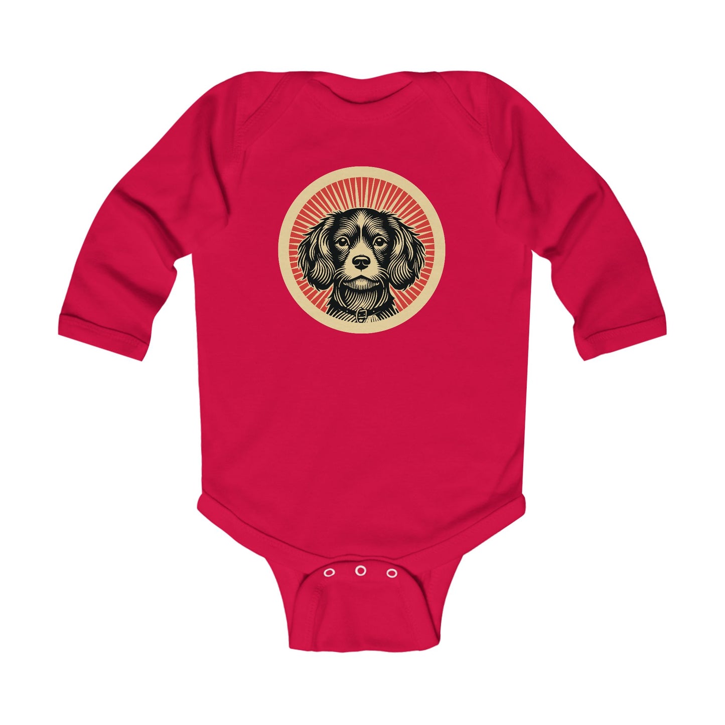 Cavachon  Long Sleeve Bodysuit for Infants