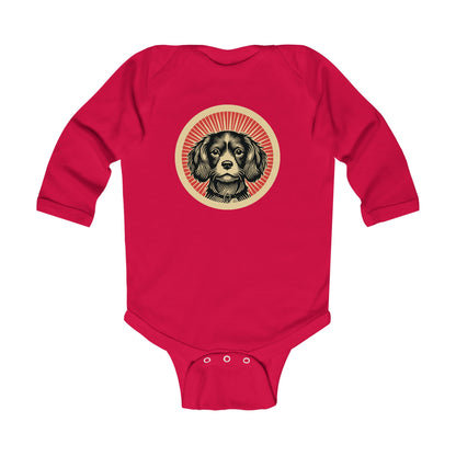 Cavachon  Long Sleeve Bodysuit for Infants