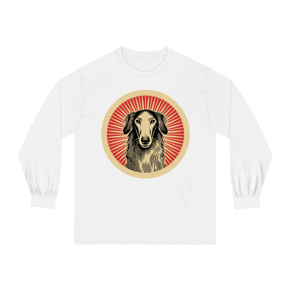 Borzoi Long Sleeve Tee — White